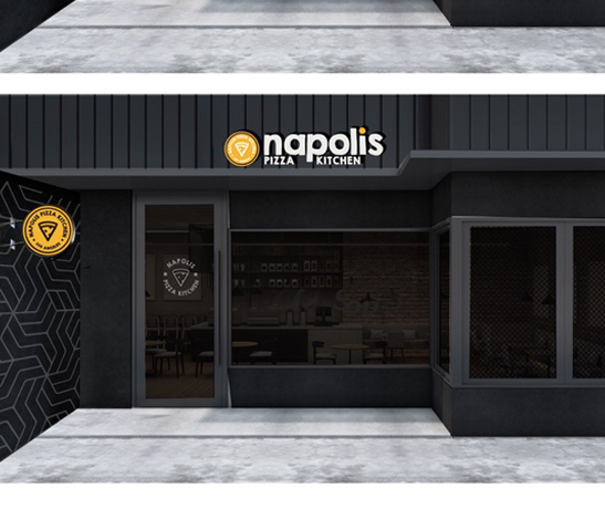 Napolis Pizza kitchen storefront